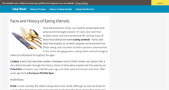 Desktop Screenshot of eatingutensils.net